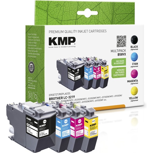 [460931] KMP B58VX Promo Pack BK/C/MY/Y comp. with Brother LC-3219VALDR