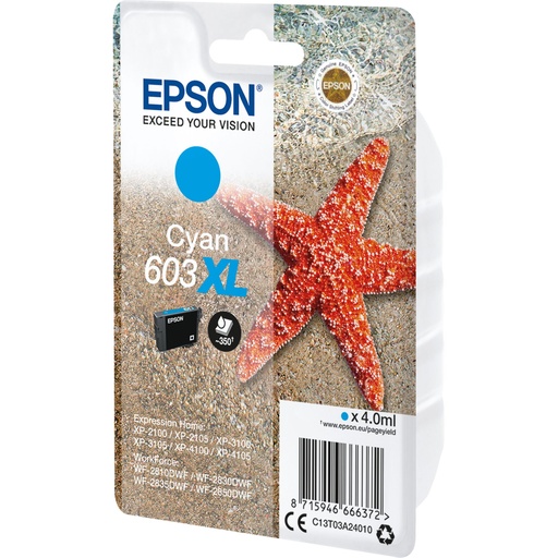 [489995] Epson ink cartridge cyan 603 XL                    T 03A2