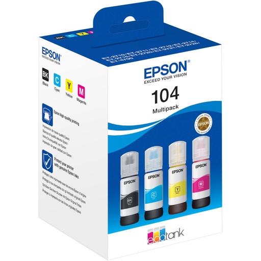 [580554] Epson EcoTank 4-colour Multipack T 104                     T 00P6