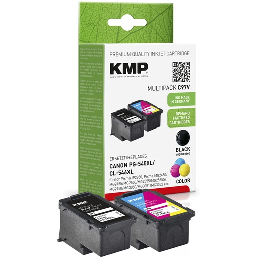 [586287] KMP C97V Multipack BK/Color comp. w. Canon PG-545/CL-546 XL
