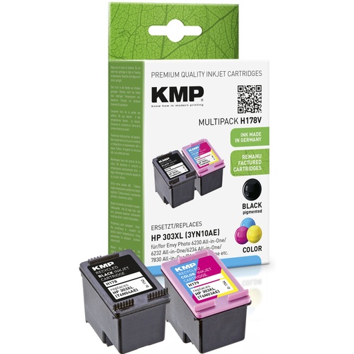 [586336] KMP H178V Promo Pack BK/Color comp. with HP 3YN10AE