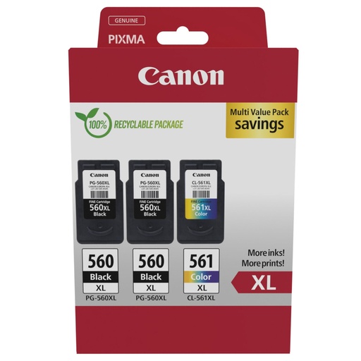 [826814] Canon PG-560 XL x2 / CL-561 XL Multi Pack