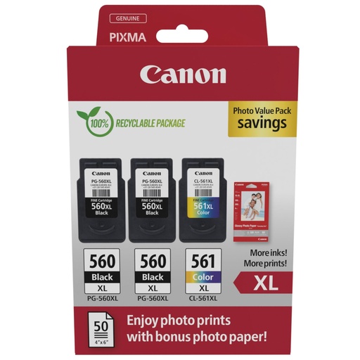 [826863] Canon PG-560 XL x2 / CL-561 XL Photo Value Pack