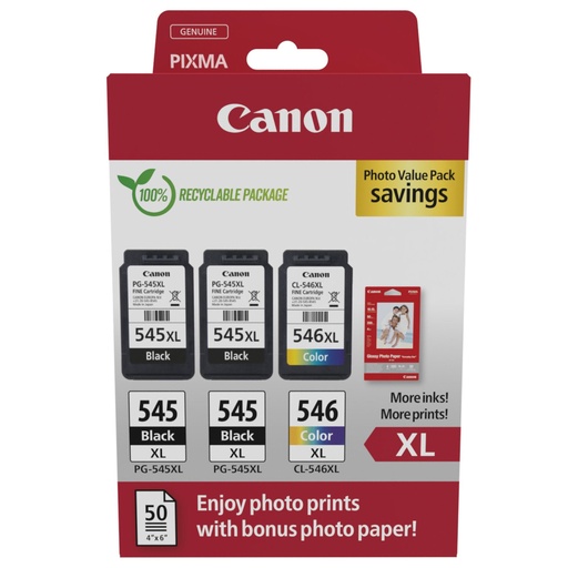 [826898] Canon PG-545 XL x2 / CL-546 XL Photo Value Pack