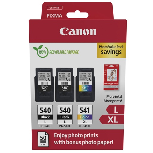 [826905] Canon PG-540 L x2 / CL-541 XL Photo Value Pack