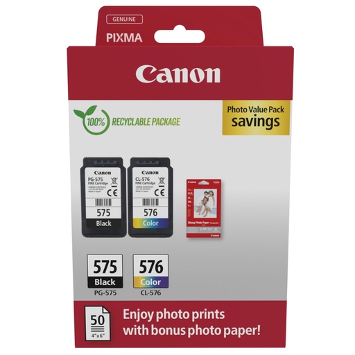 [826912] Canon PG-575 / CL-576 Photo Value Pack