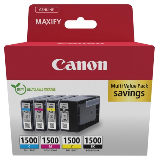 [829481] Canon PGI-1500 BK/C/M/Y Multipack