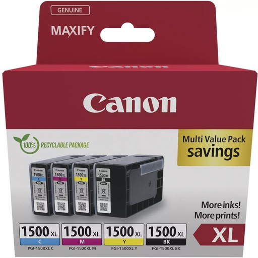 [829628] Canon PGI-1500 XL BK/C/M/Yk Multipack