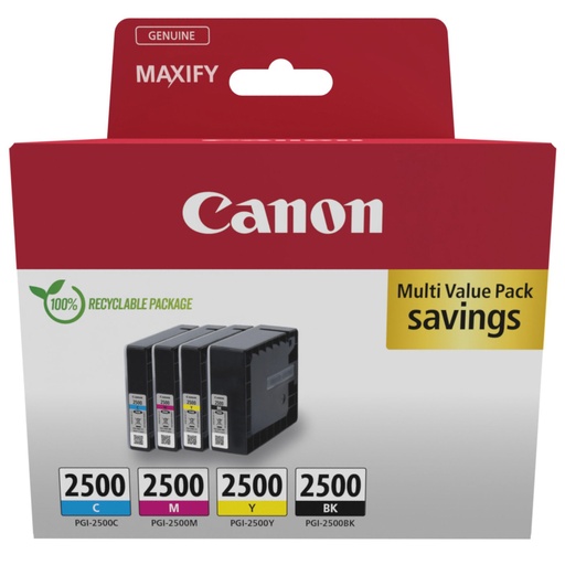 [829635] Canon PGI-2500 BK/C/M/Y Multipack
