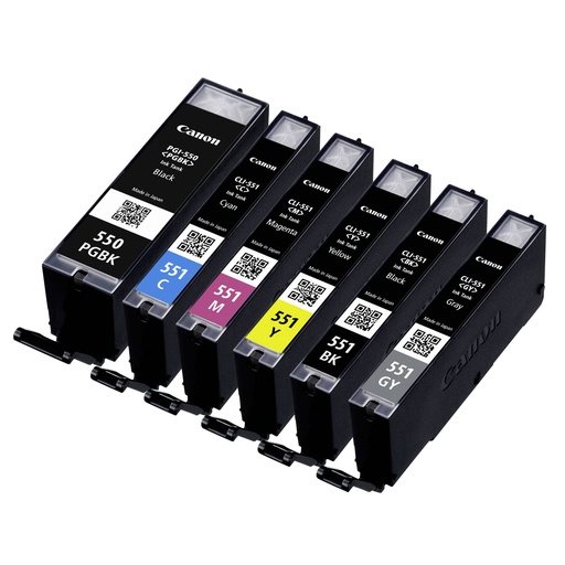 [829654] Canon PGI-550/CLI-551 Multipack PGBK/C/M/Y/BK/GY