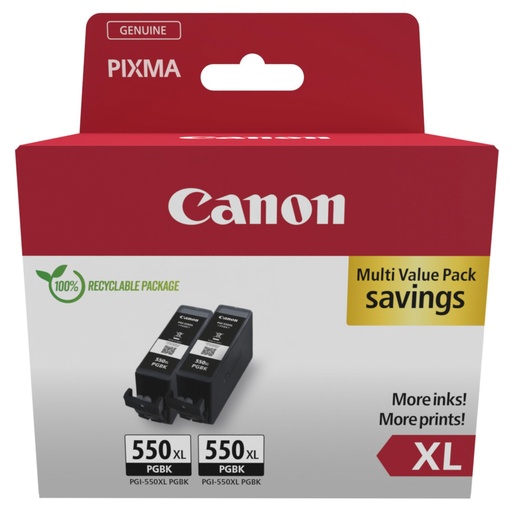 [829719] Canon PGI-550 XL PGBK black Twin Pack