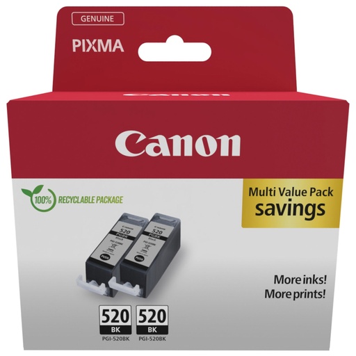 [829901] Canon PGI-520 BK black Twin Pack