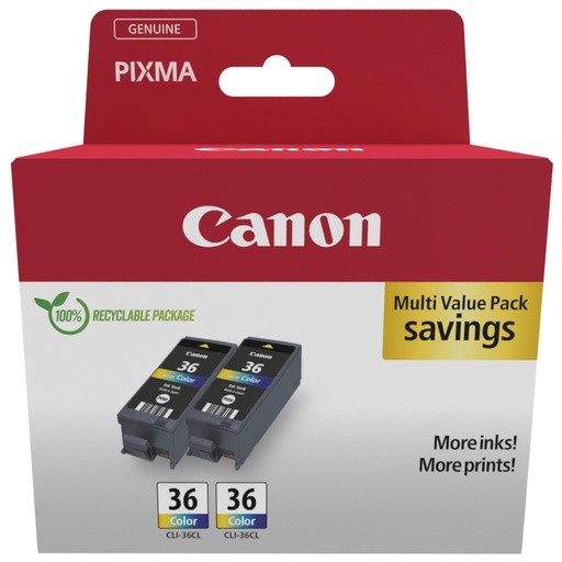 [829908] Canon CLI-36 Color Twin Pack