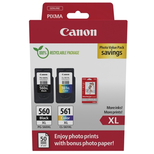 [829922] Canon PG-560 XL / CL-561 XL Photo Value Pack
