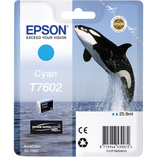 [857885] Epson ink cartridge cyan T 7602