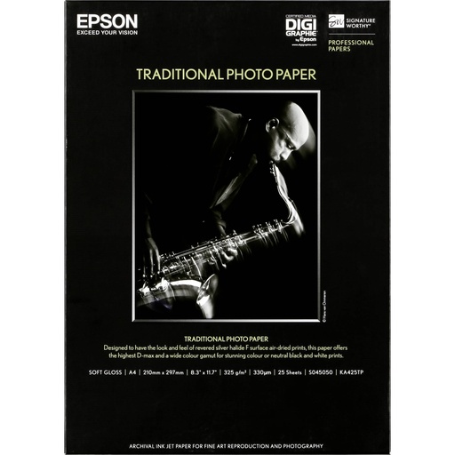 [198688] Epson Traditional Photo Paper semi gloss A 4, 25 sheets, 330 g