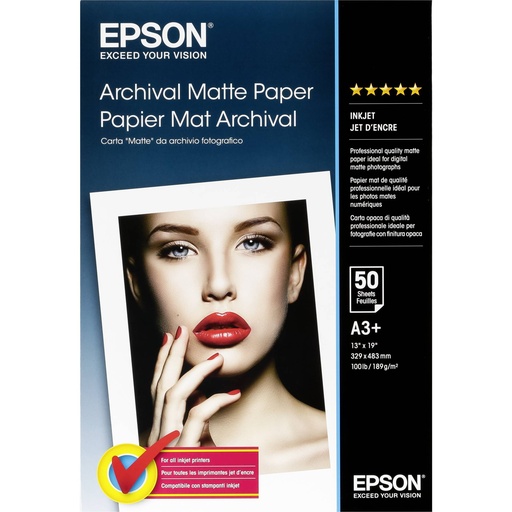 [265613] Epson Archival Matte Paper  A 3+ 50 Sheet, 189 g         S 041340