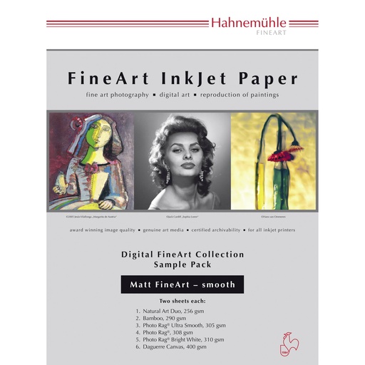 [374591] Hahnemühle Digital FineArt A 4 Testpack matte, smooth papers