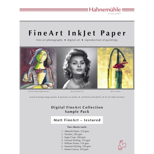 [374605] Hahnemühle Digital FineArt A 4 Testpack matte, structured