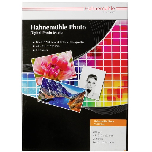 [715498] Hahnemühle Photo Matt Fibre  A 4 warm-white 200 g 25 Sheets