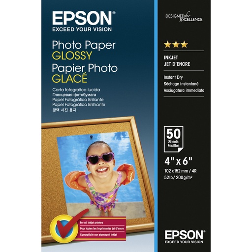 [762818] Epson Photo Paper Glossy 10x15 cm 50 Sheets 200 g