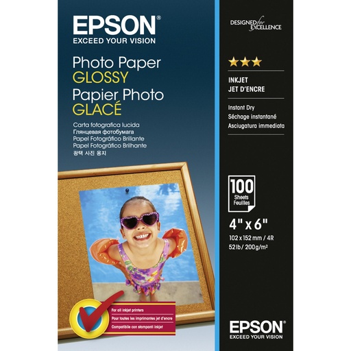 [762825] Epson Photo Paper Glossy 10x15 cm 100 Sheets 200 g