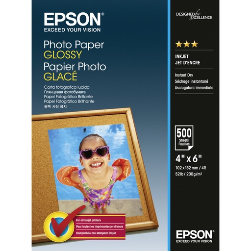 [762832] Epson Photo Paper Glossy 10x15 cm 500 Sheets 200 g