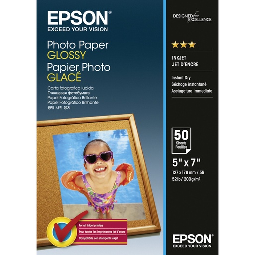 [762846] Epson Photo Paper Glossy 13x18 cm 50 Sheets 200 g