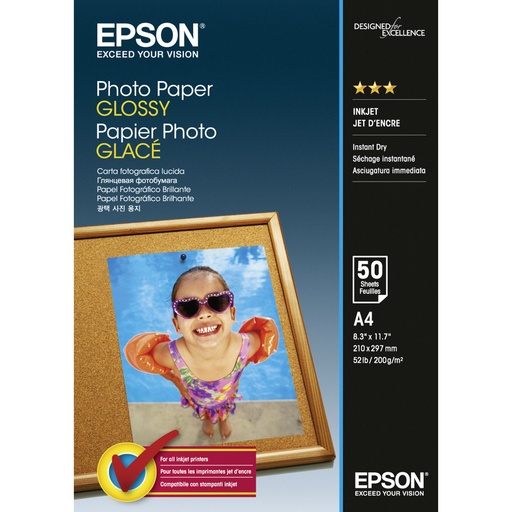 [762860] Epson Photo Paper Glossy A 4 50 Sheets 200 g