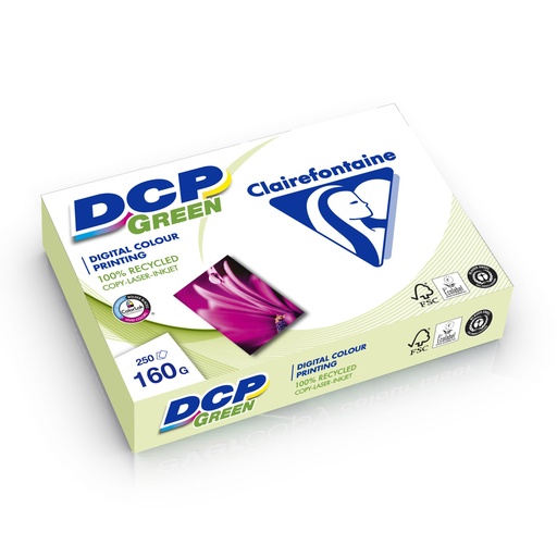 [167598] Clairefontaine DCP Green 160 g A 4 Recycled Paper 250 Sheets