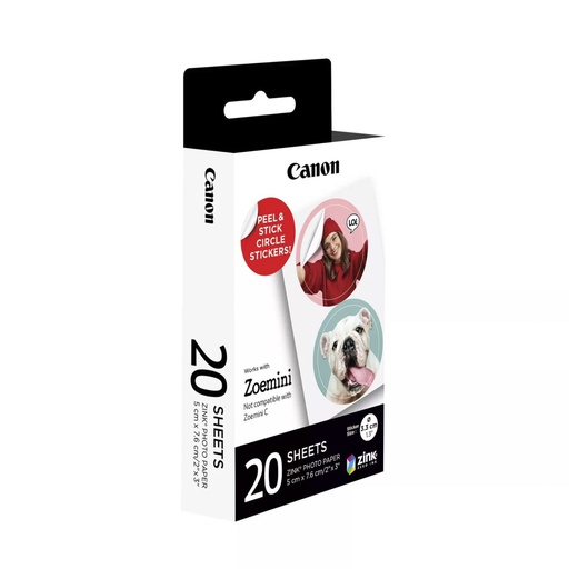 [655797] Canon ZP-2030-2C ZINK Circle Sticker 3,3 cm (20 Sheet)