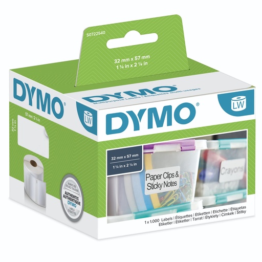[123417] Dymo Removable Multi purpose 57mm x 32mm 1 x 1000 pcs   11354