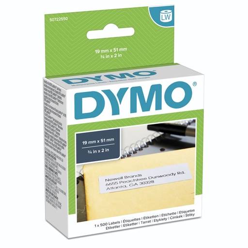 [123424] Dymo Removable Multi purpose 19mm x 51mm 1 x 500 pcs    11355
