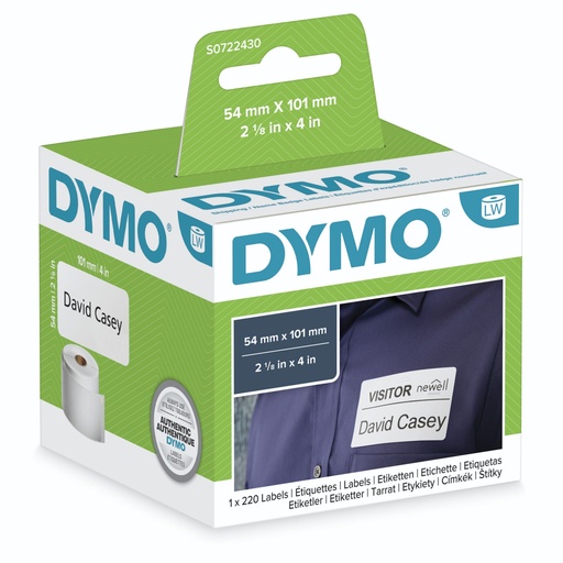 [123452] Dymo Shipping/ name badge  99014 101mm x 54 mm / 1 x 220 labels
