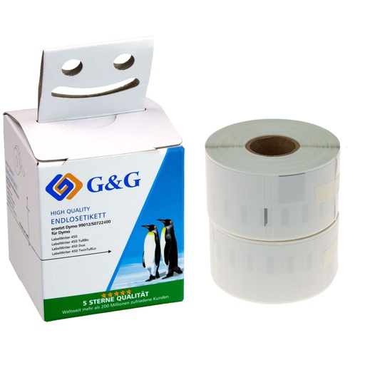 [161179] G&G Etiketten 36mm x 89mm sw-ws Komp. m. Dymo 99012/ s0722400