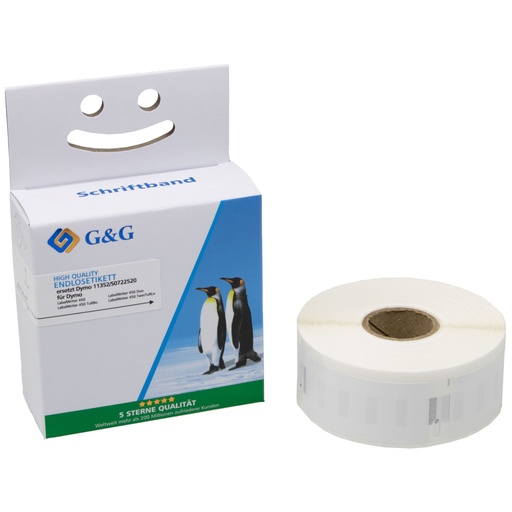 [161256] G&G Etiketten 25mm x 54mm sw-ws Komp. m. Dymo 11352/ s0722520