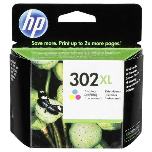 [112065] HP F6U67AE Tri-color Original Ink Cartridge No. 302 XL