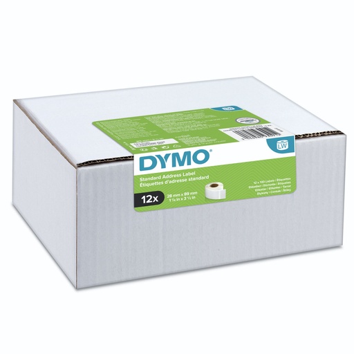 [465859] Dymo Address Lables 28 x 89 mm white 12x 130 pcs.