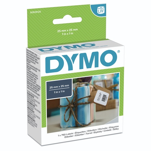 [481467] Dymo Square Multipurpose Labels 25 x 25 mm, 750 pcs.