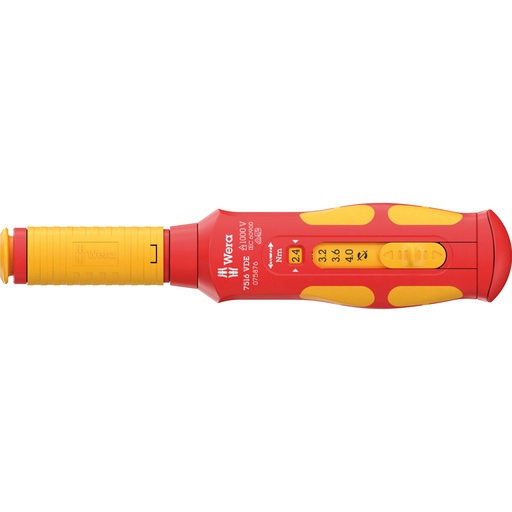 [169411] Wera 7516 VDE Kraftform Safe- Torque Speed 2,4-4,0 Nm