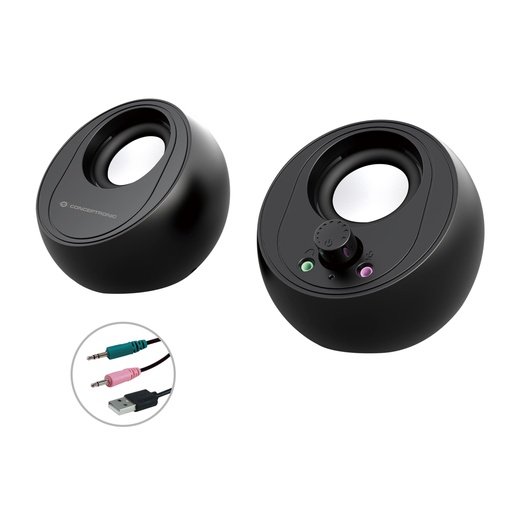 [883493] Conceptronic BJORN01B 2.0-Channel-Computer-Speaker