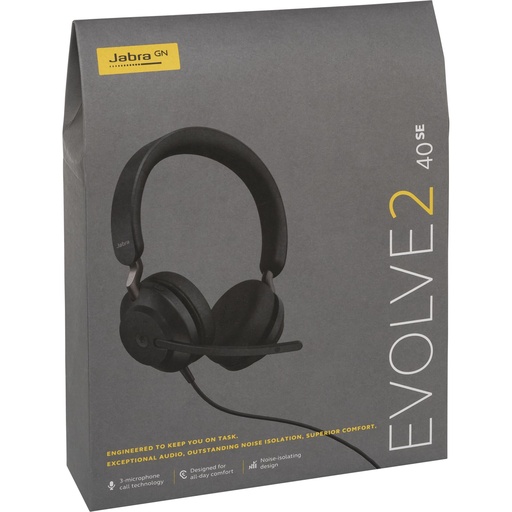 [126312] Jabra Evolve2 40 SE MS Stereo Headset black USB-C
