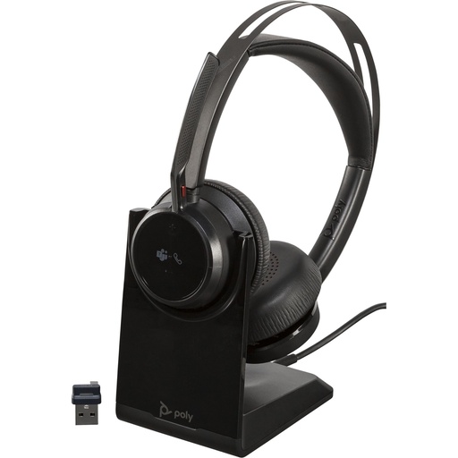 [165239] HP Poly Voyager Focus 2 MS Stereo w. Stand USB-C/A