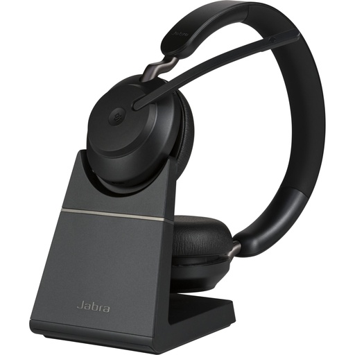 [717488] Jabra Evolve2 65 MS Stereo USB-A Headset black BT w.charging sta.