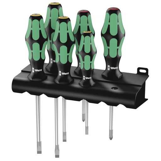 [493474] WERA 334/6 Kraftform Plus Lasertip screwdriver set