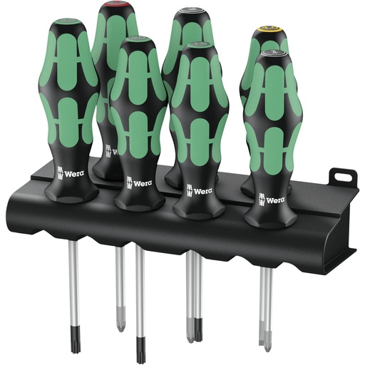 [541011] WERA 367/6 TORX BO Kraftform screwdriver set + Rack