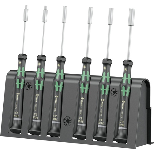[541284] WERA 2069/6 for electronic applic. screwdriver set + Rack