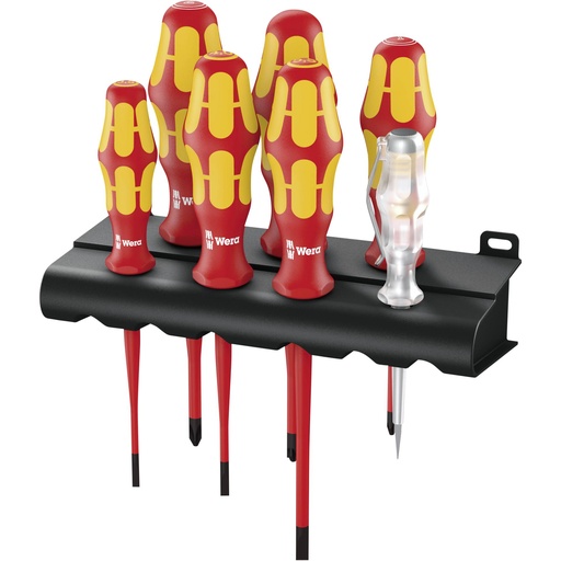 [541459] WERA 160 iS/7 Rack screwdriver set Kraftform Plus Series 100