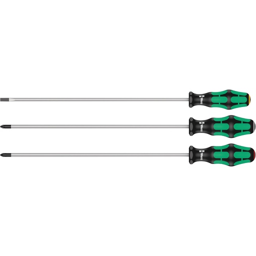 [596017] Wera 335/350/355/3 Screwdriver Set Kraftform Plus, 300mm Blades