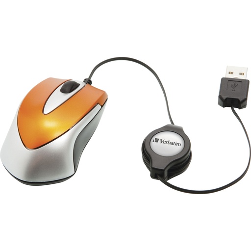 [625739] Verbatim Go Mini Optical Travel Mouse Volcanic Orange      49023